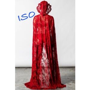 ISO: Red Lace Hooded Cape from Killstar